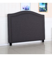 Carla Queen Size Charcoal Headboard with Curved Design